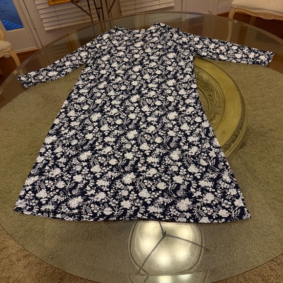 Lands' End Women's Plus Size 100% Cotton Long Sleeve Midcalf Nightgown 1XL/16-18 - Picture 2 of 11